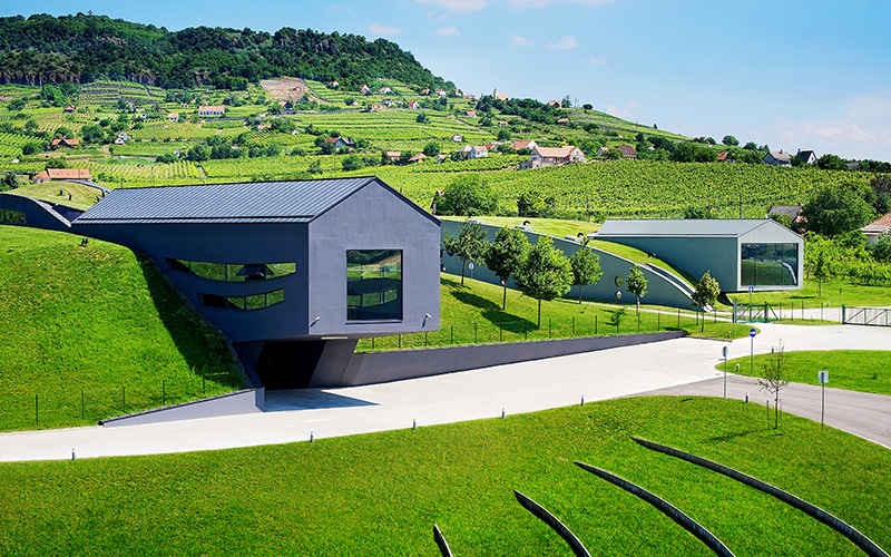 Unique architecture at a Hungarian winery